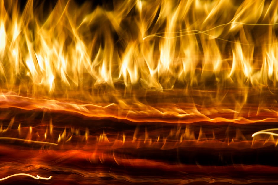 Burning fire representing passion and support